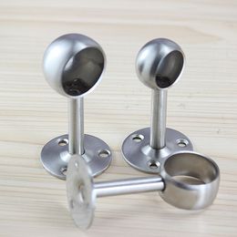 25mm Stainless Steel Hanger Wall Bracket energy saving Cloth Rod Towel Rack Holder Fixed Flange House Furniture Closet Bathroom Hardware