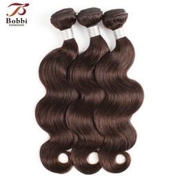 #2 Dark Brown Body Wave Human Hair Bundles Brazilian Virgin Remy Human Hair Extensions 3 or 4 Bundles 12-24 inch Wholesale