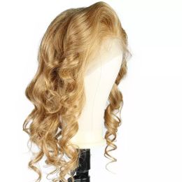 lin man blonde lace front human hair wig peruvian remy hair wavy 27 Colour lace wig baby hair bleached knots