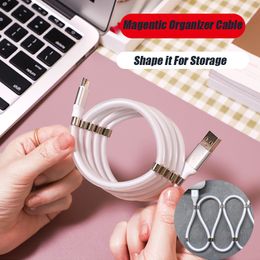Android Typec Charger USB Data Cable Magnetic Organiser Micro-Usb Type-C V8 Plug 5V 2.4A For Samsung Note10 Note9 S9 Huawei P20 P30