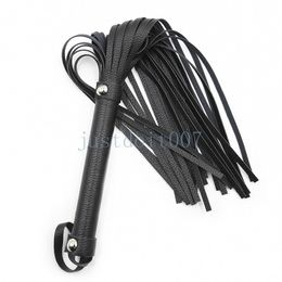 Bondage Riding Crop PU Leather Whip Flogger Handle Restraints Roleplay Queen Slave A56