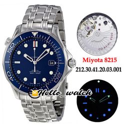 New Drive 300M 212.30.41.20.03.001 Blue Dial Miyota 8215 Automatic Mens Watch Ceramics Bezel Stainless Steel Bracelet Watches Hello_watch