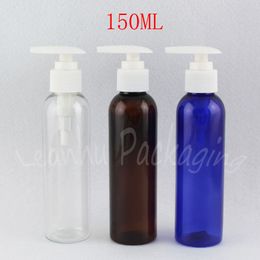 150ML Round Shoulder Plastic Bottle With Lotion Pump , 150CC Lotion / Shampoo Packaging Bottle , Makeup Sub-bottling