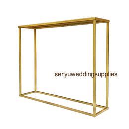 New Style Wedding walkway stand pillar table Centrepiece Gold Metal Candle Holder Stand Decor senyu0211