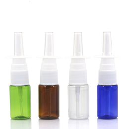 50pcs/lot 10ml colorful nasal spray bottle nasal of medical spray bottle PET plastic bottle small Spray Refillable Bottles