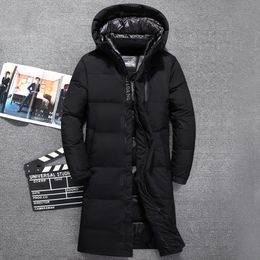 Mens Down Parkas Long Down Jackets Outdoor Outwear Coats Hoodies Snow Tops Thicken Warm Windbreaker Male Plus Size Clothing