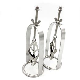 New Style Butterfly Adjustable Torture Play Clamps Cage Nipple Clips Breast BDSM Bondage Restraints Metal Fetish Sex Toys
