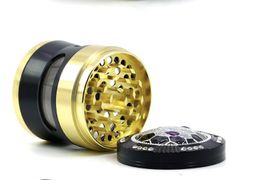 Newest design 63MM Black tortoise metal tobacco grinder zicn alloy diamond herb grinder for smoking