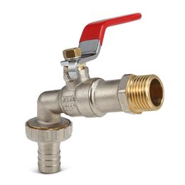 1/2'' Brass Faucet Water Tap for Home Outdoor Garden with Manual Long HandleMade of brass and nickel-plated, corrosion resistance, not easy