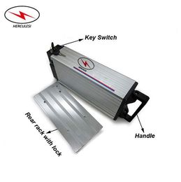 Rear Rack Type 24V 20Ah Lithium Ion Electric Bike Battery Pack with Mounted Rack for 700W Motor with BMS and Charger