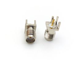 100Pcs copper SMA female jack solder edge PCB clip connectors