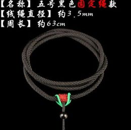11style 3PC/LOT Gold Emerald Handwoven Pendant Cord Wire Lanyard Crystal Necklace Black Red Rope Pendant Rope D062
