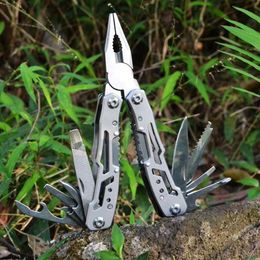 New Outdoor EDC Silver Multitool Pocket Folding Plier Camping Tools Survival Knife Multi Tool Pliers Conbination