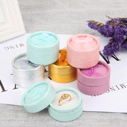 Jewellery Boxes Ring Box Ribbon Bowknot Present Earring Packing DisplayJewelry Display Packaging Organiser Storage For Engagement