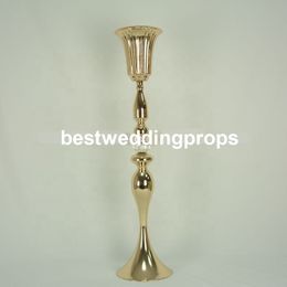 New style gold mental Wedding Candlestick Electroplated Candle Holder best01265