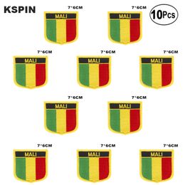 Mali Flag Embroidery Patches Iron on Saw on Transfer patches Sewing Applications for Clothes in Home&Garden 10Pcs