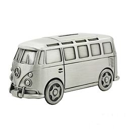 Vintage Metal City Bus Money Box High Quality Pewter Finish Schoolbus Coin Saving Bank Toys Crafts Decoration For Kids Children