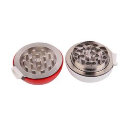 round shape Smoking Accessories Fairy Ball Three Layers Zinc Alloy Grinder 55mm Grinders Spherical Grinding Device J61