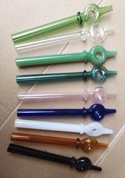 new Coloured circle lengthened glass suction nozzle Wholesale Glass Hookah, Glass Water Pipe Fittings, Smoking ,