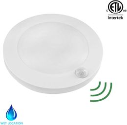 LED Ceiling Light Motion Sensor 18W, 1800lm Round Light Fixture for Stairs Closet Room Basement Hallway, Warm White 2700K