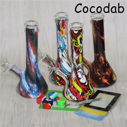 hot selling glass beaker water pipes glass bongs ice catcher thickness glass for smoking 10 5 bongs reclaim ash catcher