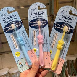 Children cartoon toothbrush single pack 2-5-12 year old infant baby baby teeth superfine soft bristle toothbrush wholesale