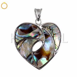 Ocean Beach Jewellery Paua Abalone Shell Heart Pendant Rainbow Sea Shell Women Girls Gift 5 Pieces