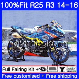 New blue red TOP Injection For YAMAHA YZFR25 YZF R25 R3 2014 2015 2016 2017 240HM.25 YZF-R25 YZF-R3 R 25 Body YZFR3 14 15 16 17 Fairings kit