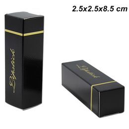 Bright Black 2.5x2.5x8.5 cm Kraft Paper Gifts Birthday Box for Lip Stick Small Jewellry DIY Handmade Perfume Bottle Paper Board Lipstick Box