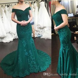 Elegant Sexy Lace Prom Dresses Mermaid Off Shoulder Beaded Evening Gowns Backless Applique Formal Party Gowns Robe De Mariee Custom