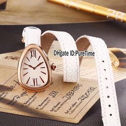New Fashion 102781 Rose Gold White Dial Swiss Quartz Womens Watch Ladies Watches Lengthened Black Red White Green Brown Leather Strap 38c3