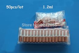 50pcs/lot 1.2ML Mini Empty Plastic Clear Lip Gloss Tube with Rose Gold Cap, Small Lipstick/Lip Balm Refillable Sample Bottle