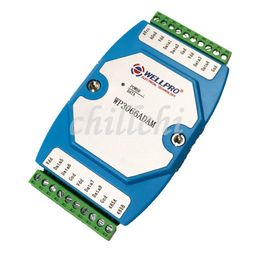 Freeshipping DS18B20 temperature acquisition module 8 -way RS485 MODBUS communication can be computer-controlled