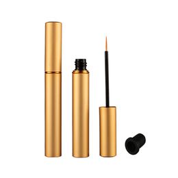 100pcs/lot Luxury 5ml Empty Plastic Eye Gold Tube Bottles liquid Eyeliner Bottles Eyelash growth tube