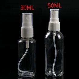 Large Stocks PET Clear Plastic Spray Perfume Bottles 50ml Empty Cosmetic Makeup Spray Bottle Mist Pump Perfume Atomizer For Travel