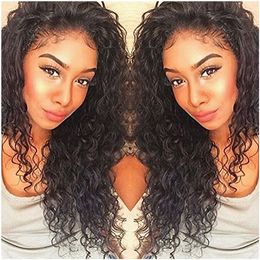 Kinky Curly Malaysian Human Hair Lace Front Wig For Women curl 360 Frontal Wigs pre plucked 130% density diva1