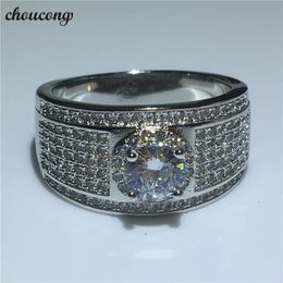 choucong Luxury Promise ring Pave set Diamond 925 Sterling silver Engagement Wedding Band Rings for women Bridal Jewelry