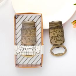 Creative Vintage Mason Jar Metal Beer Bottle Opener Favours and Gifts for Party Supplies Wedding WB301