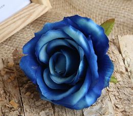 Jedwabny Róża Kwiat Głowy Dekoracje Ślubne Ornament Akcesoria Dla DIY Kwiat Kwiat Ściana Dedykowana Róża średnica 10 cm