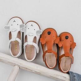 New Arrivels Baby Boys Girls Sandals 2 Colors Cute Animals Ears Soft PU Leather Shoes Sandals Anti-slip Beach Sandals