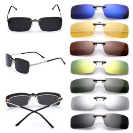 Wholesale-Men's Women's Polarized Day Night Vision Clip On Lens Glasses Sunglasses Fashion