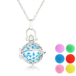 Aestheticism Snow Modeling Diy Hollow Out Aromatherapy Necklace Round Multi Diamond Color The Ball Can Hit Hoisted Fall