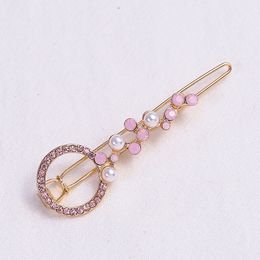 European USA Hot Selling Luxury Designer Hair Clips Accessories Wholesale Crystal Pearl Geometric Hairpins for Women Girls