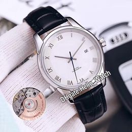 New Classic 431.13.41.21.02.001 Miyota 8215 Automatic Mens Watch White Dial Blue Second Steel Case Leather Watches Sapphire Hello_Watch