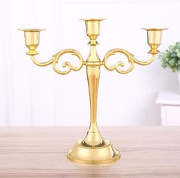 European-style candlestick three-head candlestick table in hotel living room and western dining room