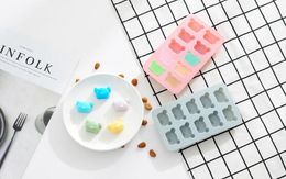 free shipping Cartoon bear silica gel Mould DIY chocolate ice cube Mould