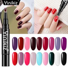 12pcs/lot One Step Gel Polish UV LED Soak Off Gel Lacquer For Manicure 3 In 1 Nail Art Varnish Pen