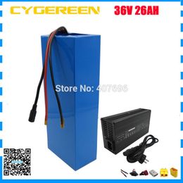 1500W 36V Lithium battery 36V 26AH Electric bike battery use NCR18650PF 2900mah cell 50A BMS High quality With 3A Charger