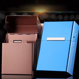 Newest Colourful Aluminium Alloy Cigarette Case Multicolor Storage Box Protective Housing Shell Magnet Portable For Smoking Tool Hot Cake DHL