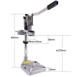 Freeshipping Double-Head Electric Drill Holding Holder Bracket Grinder Rack Stand Clamp For Woodworking Useful Power Tool Accessory